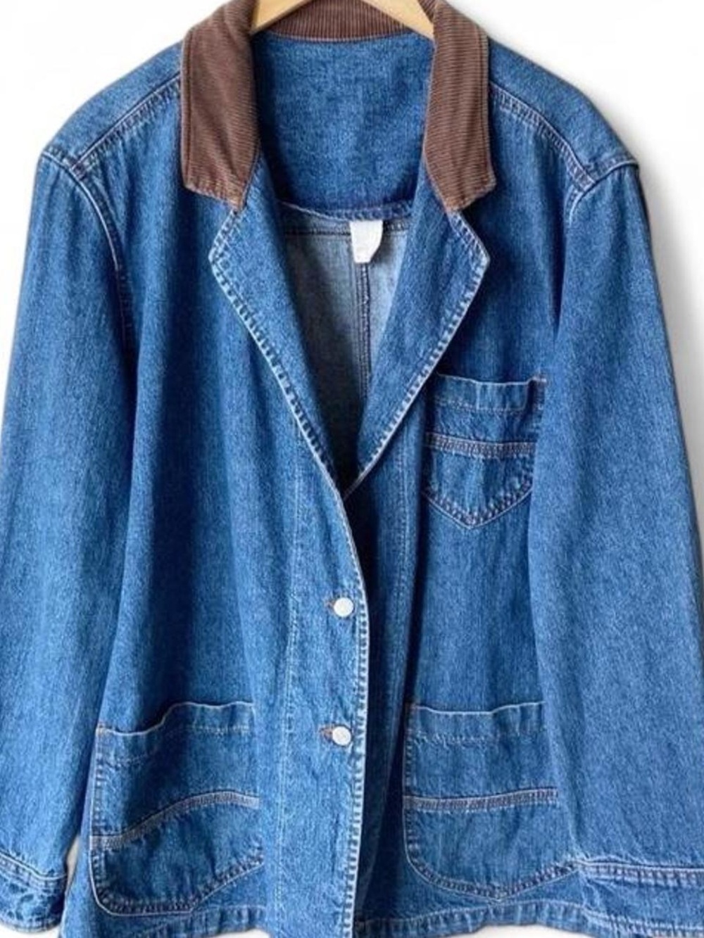 Vintage Lee Denim Chore Cowgirl Trucker Farm Jacket Jacket 80s 90s Corduroy
